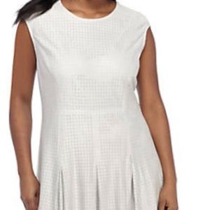 Perforated Faux Suede Dress. Size 1x. Light Gray